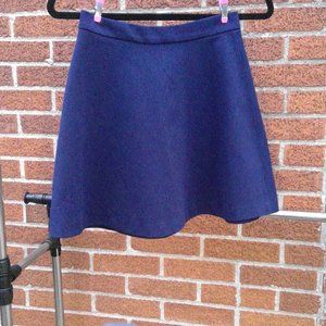Vintage Blue Synthetic Twill Skater Skirt
